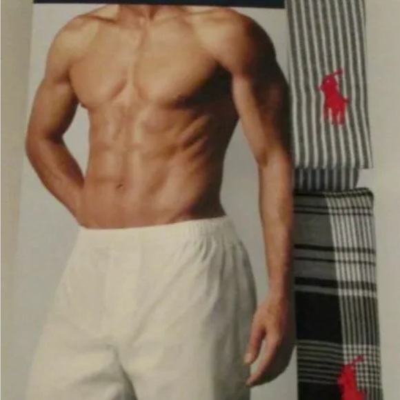 2pk ENUINE RALPH LAUREN POLO US 52  BIG & TALL BLACK GRAY WOVEN COTTON BOXERS - Picture 4 of 5